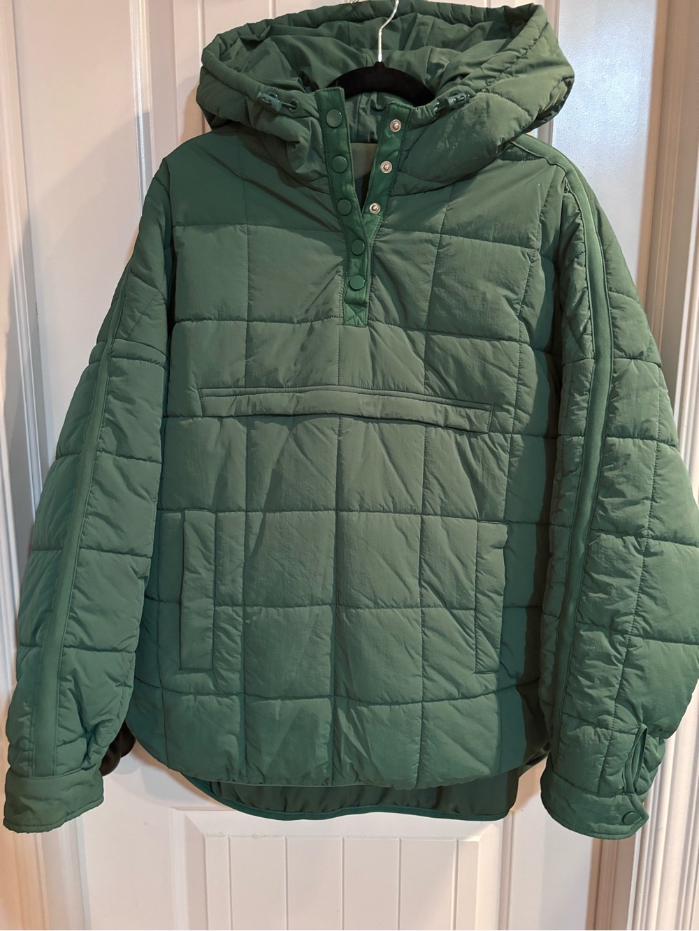 Women's Quilted Pullover Puffer Jacket - Green